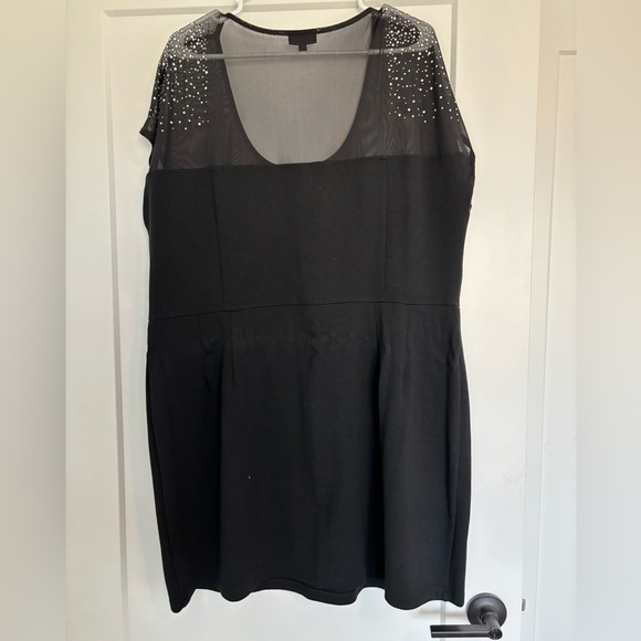 City Chic Black Studded Mini Dress - Picture 4 of 4